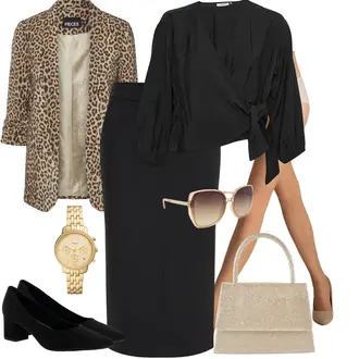 Outfit met beige Hold-up Kous/Nylonkous/Overknee Kous/Compressiekous/Anti-trombose Kous giulia "Lente outfit"