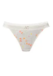 Tanga světle zelená / fialová / oranžová / bílá