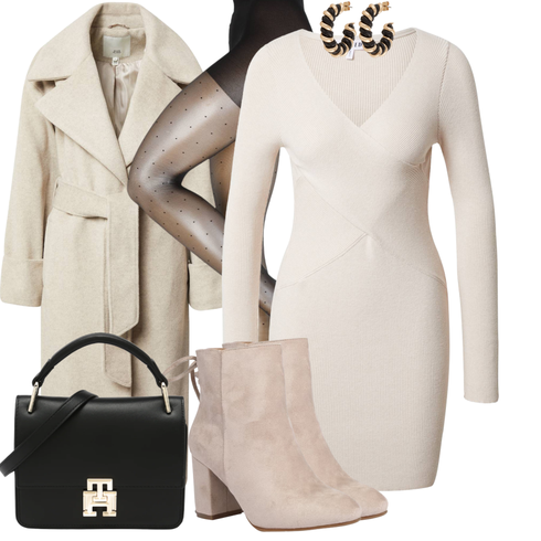 Beige/Braun High Heels Stiefelette/Schnürstiefelette/Gefütterte Stiefelette/Sommerstiefelette/Winter Stiefelette About You kombinieren mit Schmuck Karolina Kurkova Originals