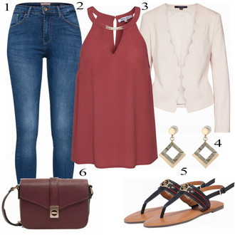 Outfit s Béžová Comma "Přesně pro jaro"
