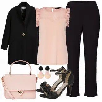 Outfit mit Blau High Heel Buffalo "businesslook"