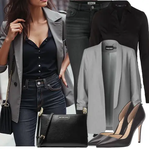 Lederjacke/Leder Schuhe/Sweatjeans/Tapered-Jeans/Girlfriend Jeans/T-Shirt/Regular-Fit Jeans/Slim Fit Jeans/Caprijeans/Knöchelstiefel/Damen 7/8-Länge Jeans/Cropped Jeans Only kombinieren