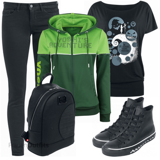 Outfit mit Grün Super Mario "Converse"