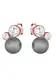 ELLI Ohrringe rosegold / basaltgrau / transparent