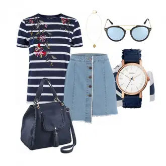 Gazelle Outfit mit Grau Sneaker Adidas Originals "InBlue"