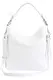 AmbraModa GLX_3 - Damen Handtasche Schultertasche Beutel Hobo bag Umhängetasche aus echtem Leder (Weiß)