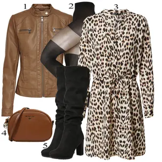 Outfit sa Smeđa Traper Jakna Only "Savršen za zimu"