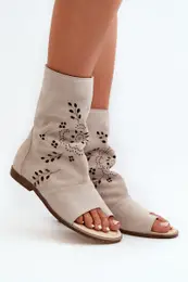 Zazoo 3437 Dmsk Semiov Sandly S Hbetem Na Zip Svtle Bov