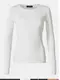 Weiße Rundhals Pullover