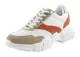 heine Sneaker weiß / braun / gold