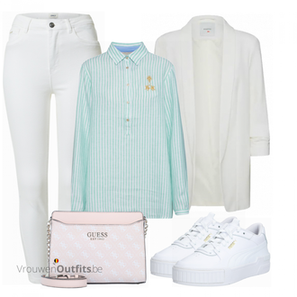 Outfit met wit Sneaker Puma "Vrijetijds Business Outfit"