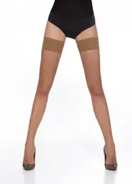 Fishnet stockings with decorative lace LUCREZIA 20 DEN