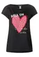 Damen Shirt mit Wording und Print Black, Größe:38, Farbe:30001 Black