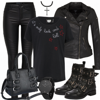 Outfit mit Blau Tigha "RockAndRoll"