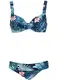 Olympia Damen Flower Bikini-Set, Blau (Nachtblau 30), 80D (Herstellergröße:40D)