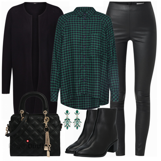Outfit mit Blau Stiefel VERO MODA "AboutYou"