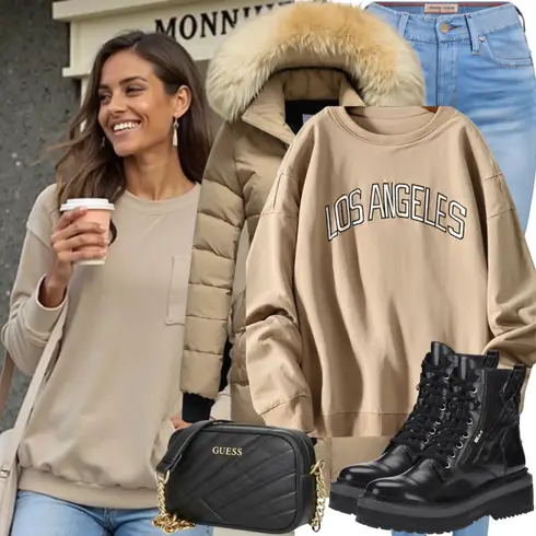 Beige/Lila Ausgefallener Hoodie/Lederjacke/Sport Sweatshirt/Vintage Hoodie/Poncho/Rundhals-Strickjacke/Kurze Strickjacke/Kurzarm Strickjacke/Sommerstrickjacke aÉropostale kombinieren