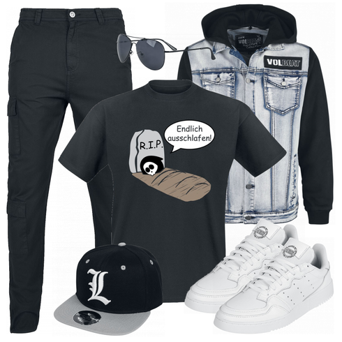 Blau Hose Urban Classics kombinieren