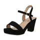 SCARPE VITA Damen Pumps Plateau Sandaletten Party High Heels Wildleder-Optik Schuhe Elegante Partyschuhe Absatzschuhe 158292 Schwarz Velours 36