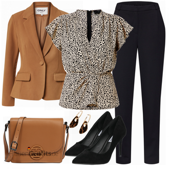 Outfit mit Grau Bluse & Tunika AX Paris "Schickes Outfit für die Konferenz"