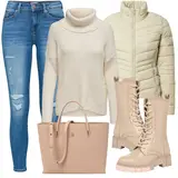 Béžové Tommy Hilfiger zimní kabáty   outfity image