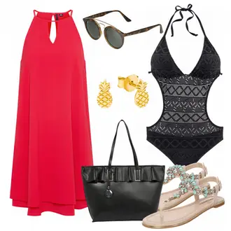 Outfit mit Bademode Lascana "LoveIsland"