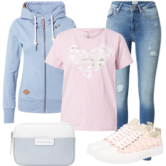 Outfit mit Weiß Sneaker Guess "Fruhlings Outfits"
