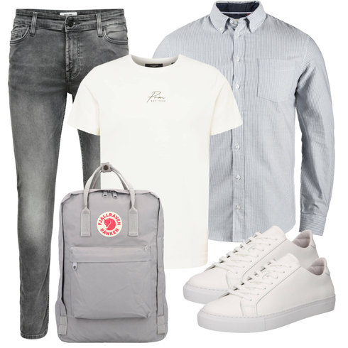 Grau/HellGrau/DunkelGrau Jeans Lederjacke/Biker Jeans/Slim Fit Jeans/Herren Lederjacke/Leder Schuhe/Jeans mit Schlitz/Low Rise Jean/Winterjacke Only & Sons kombinieren