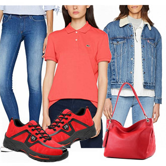 Outfit mit Rosa Lacoste "Lacoste"