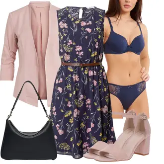 Outfit mit Blau/Dunkelblau 男士鞋子尺寸11/Balconette-Bh/Neckholder Push-up Bh/Minimizer-Bh/Multiway-Bh/Gepolsterte BH/Push-Up-Bh/Entlastungs BH/Lederjacken für Männer/Bügel-Bh/Bügel-BH/Bh Ohne Bügel lingadore "Frühlingsoutfit"