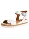 Tamaris Damen Riemchen Sandalen, Frauen Sandalen,weiblich,lady,ladies,women's,woman,sandaletten,sommerschuhe,sommersandalen,flach,WHITE,38 EU / 5 UK