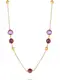 CHRIST Kette gold / lila / rubinrot