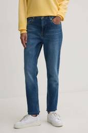 Traperice TAPERED JEANS HW za ene, boja: tamno plava, PL204591HV3