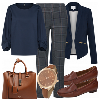 Outfit mit Braun Sommer Schuh Sioux "Oxford"