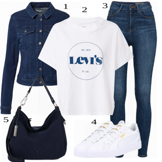 Outfit s Byal Women's Sneakers Puma "Стилен тоалет за пролетта"