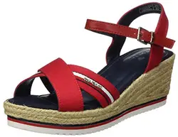 Tom Tailor Damen 8091904 Riemchensandalen, Rot (Red 00004), 38 EU