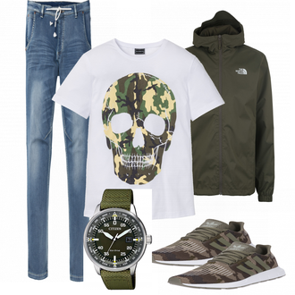 Outfit mit Beige Sneaker Adidas "Bonprix Style"