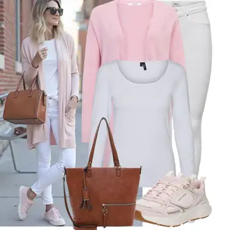 Outfit mit Weiß/Creme Jeans Lederjacke/Biker Jeans/Jeans mit Schlitz/Low Rise Jean/Low Waist Jean/Push up Jeans/Slim Fit Jeans/Cuir Chaussures/ThermoJeans Only "Schönes Frühlingsoutfit"