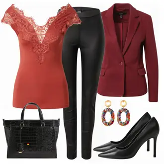 Elegante Outfits mit Schwarz/Hellgrau/Dunkelgrau/Grau Lederhose/Lederimitathose/Jeggings/Lederlegging/Leggings Lederoptik/Skinny Hose/Treggings CATWALK JUNKIE "Elegantes Herbst Outfit"