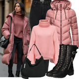 Schwarze Stiefel Outfits mit Nieten image