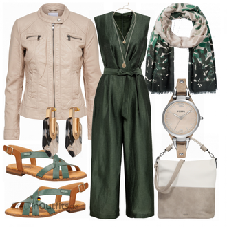 Outfit mit Braun Sandalen Pikolinos "GLÜCKSBRINGER"