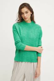 Pulover s primesjo volne enski, zelena barva, W6110551A-GYJ