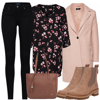 Outfit mit Braun Stiefel Timberland "Rosy"
