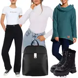 Zelené Džíny s širokými nohavicemi outfity image