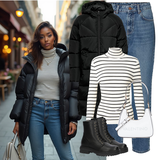 Outfits mit schwarzen Boyfriend Jeans image