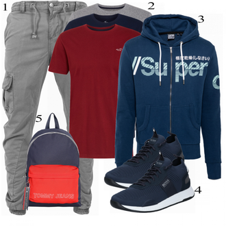 outfit mit Modra Superga Boss "Kul oblačila"