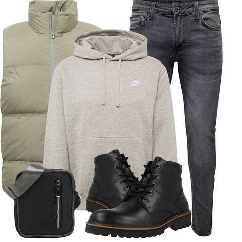 DunkelGrau/HellGrau/Grau Slim Fit Jeans/Lederjacke/Leder Schuhe/Jeans mit Schlitz/Push up Jeans/ThermoJeans/Winterjacke/Tapered-Jeans/Low Rise Jean/Knöchelstiefel/Biker Jeans/Regular-Fit Jeans Only & Sons kombinieren