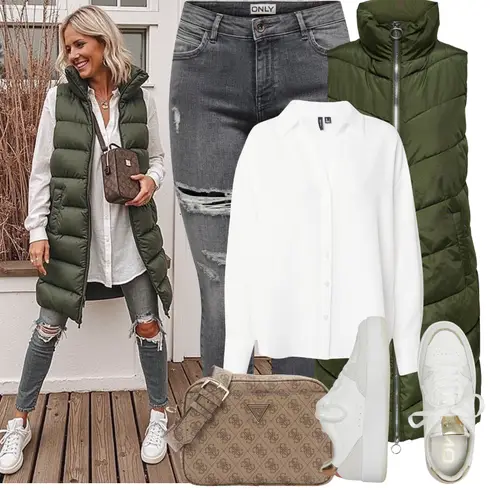 Comment poter Vert foncé Robe Grande Taille/Parka grande taille JdY avec Vert foncé Robe Grande Taille/Manteau Parka grande taille JdY