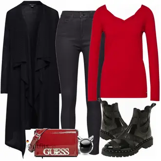 Vegan Outfit mit Schwarz Chelsea Boot/Vintage Stiefelette/Sommerstiefelette/Flache Stiefelette/Lederjacke/Leder Stiefelette/Biker Boot LEMON JELLY "ESPRIT Shirt"