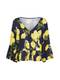 GLAMOROUS Bluse navy / zitrone
